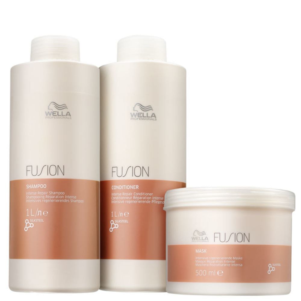 Wella Professionals Kit Fusion Shampoo Condicionador e Máscara Salão