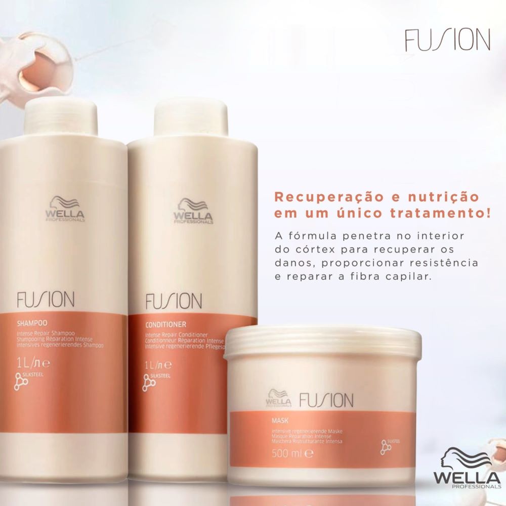 Wella Professionals Kit Fusion Shampoo Condicionador e Máscara Salão